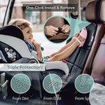 Car Seat Protector - Premium Carseat Auto Cover - For Baby & Infant Safety Seat as Kick Mat - Covers your Expensive Leather Seats with Thick Pad - Waterproof and Dirt Resistant - For SUV, Sedan, Truck