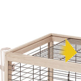 Ferplast Arena 80 Rabbit, Guinea Pigs and Small Animals Wooden Cage, Black, 82 x 52 x 45.5 cm