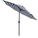 Sunnyglade 9' Solar 24 LED Lighted Patio Umbrella with 8 Ribs/ Tilt Adjustment and Crank Lift System (Red)