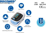 Innovo Classic Series Finger Tip Pulse Oximeter with Audio Alarm and Integrated with Pulse Rate, Spo2 Probe and Processing Display Module (Blue)