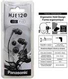 Panasonic ErgoFit In-Ear Earbud Headphones RP-HJE120-KA (Matte Black) Dynamic Crystal-Clear Sound, Ergonomic Comfort-Fit