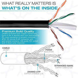 Mediabridge Ethernet Cable (10 Feet) - Supports Cat6 / Cat5e / Cat5 Standards, 550MHz, 10Gbps - RJ45 Computer Networking Cord (Part# 31-699-10B)