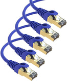 Maximm Cat7 Ethernet Cable, 15 Feet, Green, 5-Pack - Pure Copper - RJ45 Gold-Plated Snagless Connectors 600 MHz, 10 Gbps. for Fast Network & Computer Networking + Cable Clips and Ties