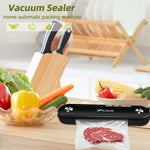 GOLBCNG Black Vacuum Sealer Machine with 20 Pcs Vacuum Bags Automatic Food Sealers Machine Vacuum Packing Machine for Food Preservation Storage