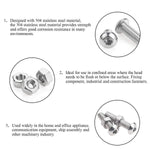 DYWISHKEY 100 Pieces M5 x 20mm/25mm/30mm/35mm/40mm Stainless Steel 304 Hex Button Head Cap Bolts and Nuts Kit