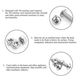 DYWISHKEY 100 Pieces M5 x 20mm/25mm/30mm/35mm/40mm Stainless Steel 304 Hex Button Head Cap Bolts and Nuts Kit