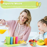 GOLBCNG Popsicle Molds, 8 Ice Pop Makers Reusable Easy Release Ice Pop Mold, Food Grade Material BPA Free Ice Cream Mold, Homemade Popcycles Mold