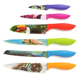 Cosmos Kitchen Knife Set in Gift Box - Unique Gifts For Men and For Women - 6-Piece Colorful Cooking Chef Knives Set