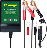 Mroinge MBC010 Automotive Trickle Maintainer 12V 1A Smart Automatic Charger for Car Motorcycle Boat Lawn Mower SLA ATV Wet Agm Gel Cell Lead Acid Batteries