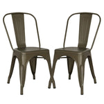 POLY & BARK EM-112-BLK-X4 Trattoria Side Chair in Black (Set of 4)