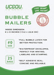 UCGOU 6x10 Inch Teal Poly Bubble Mailers Padded Envelopes Self Seal Envelopes Bags Pack of 25