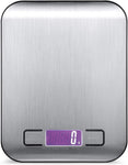 Food Scale - Kitchen Scale - Digital Food Scale - Weighs in Grams Kilograms Pounds Ounces g kg lb oz - 11 Lb / 5 Kg Capacity - Stainless Steel - Scale Kitchen - Scale Food - Electronic Scale