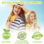 GOLBCNG Popsicle Molds, 8 Ice Pop Makers Reusable Easy Release Ice Pop Mold, Food Grade Material BPA Free Ice Cream Mold, Homemade Popcycles Mold