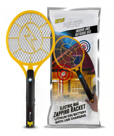 Beastron Bug Zapper Racket, Electric Fly Killer with USB Rechargeable, Bright Led Light and Unique 3-Layer Safety Mesh Safe to Touch for Indoor and Outdoor Pest Control