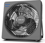 OPOLAR 8 Inch Desk Fan with Timer, USB Operated, 5 Speeds Powerful Wind, Quiet Operation for Personal Office, Portable Table Hanging Fan for RV, Travel Camping (Adapter Included)