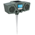 Hoont Solar Powered Motion Activated Ultrasonic with Flashing Strobe Outdoor Animal and Pest Repeller