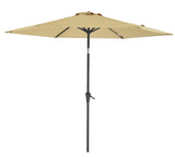 Patio Watcher 9 FT Patio LED Umbrella Solar Powered Outdoor Umbrella, 40 LED with 2 Charge Modes(Solar and Adaptor),250GSM Fabric with Push Button Tilt and Crank,Red