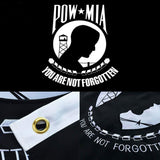 Winbee Embroidered POW MIA Flag 3x5 Ft - Double Sided Embroidered, Long Lasting Double Nylon, Double Sewn Stripes and Brass Grommets, UV Protected, Best US Military Flag 3 by 5 Foot