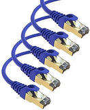 Maximm Cat7 Ethernet Cable, 15 Feet, Green, 5-Pack - Pure Copper - RJ45 Gold-Plated Snagless Connectors 600 MHz, 10 Gbps. for Fast Network & Computer Networking + Cable Clips and Ties