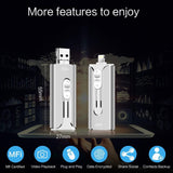 iOS Flash Drive for iPhone Photo Stick 128GB UPSTONE Memory Stick USB 3.0flash Drive Lightning Memory Stick for iPhone iPad Android and Computers (silvery-128GB)