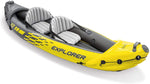 Intex Explorer K2 Kayak, 2-Person Inflatable Kayak Set with Aluminum Oars and High Output Air Pump