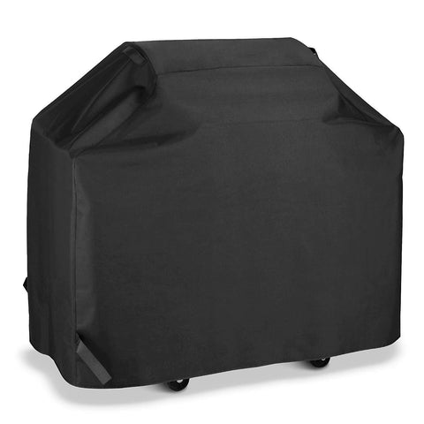 SunPatio BBQ Grill Cover 55 Inch, Outdoor Heavy Duty Waterproof Barbecue Gas Grill Cover, UV and Fade Resistant, All Weather Protection for Weber Char-Broil Nexgrill Grills and More, Black