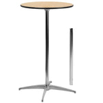 Flash Furniture 30'' Round Wood Cocktail Table with 30'' and 42'' Columns