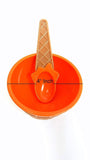 Plastic Ice Cream Cups with Spoons, Festive Dessert Bowls, Assorted Colors (12 Piece Party Pack)