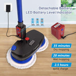 Electric Mop, Cordless Electric Spinner and Waxer, Powerful Floor Cleaner with Dual Spin, Tile and Laminate Floor, Super Quiet by iDOO