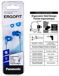 Panasonic ErgoFit In-Ear Earbud Headphones RP-HJE120-KA (Matte Black) Dynamic Crystal-Clear Sound, Ergonomic Comfort-Fit