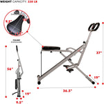 Sunny Health & Fitness Squat Assist Row-N-Ride Trainer for Squat Exercise and Glutes Workout