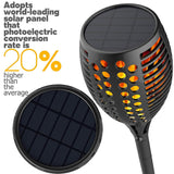 Solar Lights, Sunlitec Waterproof Flickering Flames Torches Lights Outdoor Landscape Decoration Lighting Dusk to Dawn Auto On/Off Security Torch Light for Garden Patio Deck Yard Driveway, 2 Pack