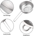 CIA Micro-Perforated Colander with Long Handle Stainless Steel 16.5cm