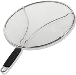 Grease Splatter Screen for Frying Pan 13" - Stops 99% of Hot Oil Splash - Protects Skin from Burns - Splatter Guard for Cooking - Iron Skillet Lid Keeps Kitchen Clean by Veracity & Verve