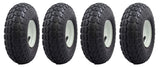 Ranch Tough 4 Pack RT310 10" Pneumatic Replacement Tires for Garden Including Gorilla Cart, Black