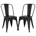 Poly and Bark Trattoria Side Chair in Black (Set of 4)