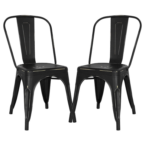 Poly and Bark Trattoria Side Chair in Black (Set of 4)