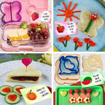 36pc Sandwich Cutter Set for Kids of All Ages - Turn Vegetables, Fruits, Cheese, and Cookie Into Fun Bites - Add to Bento Box and Lunch Box - Toddlers Boys & Girls -Safe & Easy to Use