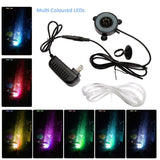 DXCEL LED Aquarium Air Bubble Light Fish Tank Air Curtain Bubble Stone Disk with 6 Color Changing LEDs