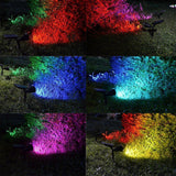 Starsprairie Color Changing Solar Lights Outdoor Spotlight Waterproof 7 LED Adjustable 4th Gen Auto On/Off Outdoor Landscape Light for Yard Pool Garden Garage Driveway Deck 2 Pics by Starsprairie