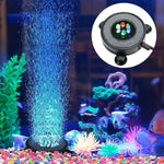 DXCEL LED Aquarium Air Bubble Light Fish Tank Air Curtain Bubble Stone Disk with 6 Color Changing LEDs