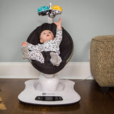 4moms mamaRoo 4 Baby Swing | Bluetooth Baby Rocker with 5 Unique Motions | Smooth, Nylon Fabric | Black Classic