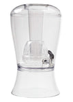 CreativeWare Beverage Dispenser With Ice Cylinder And Fruit Infuser, Clear