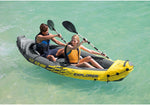 Intex Explorer K2 Kayak, 2-Person Inflatable Kayak Set with Aluminum Oars and High Output Air Pump