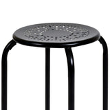 Best Choice Products Set Of 6 Backless Round Top Metal Stools (Black)