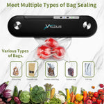 GOLBCNG Black Vacuum Sealer Machine with 20 Pcs Vacuum Bags Automatic Food Sealers Machine Vacuum Packing Machine for Food Preservation Storage