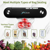 GOLBCNG Black Vacuum Sealer Machine with 20 Pcs Vacuum Bags Automatic Food Sealers Machine Vacuum Packing Machine for Food Preservation Storage