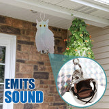 Tapix Owl Bird Repellent Reflective Holographic Bird Deterrent Hanging Device Effectively Keep Birds Away 2 Pack Owl to Scare Away Birds 15.3 x 8.2 inch, Best Bird Scare Device