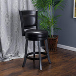 Great Deal Furniture Davis Fabric Swivel Backed Counter Stool