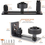 Ultimate Sliding Barn Door Floor Guide - 13 Different Setups Adjustable Bottom Wall Mount Stay Roller Guides by Island Hardware - Premium Black Finish Flush to Floor, Fits All Barndoor Systems